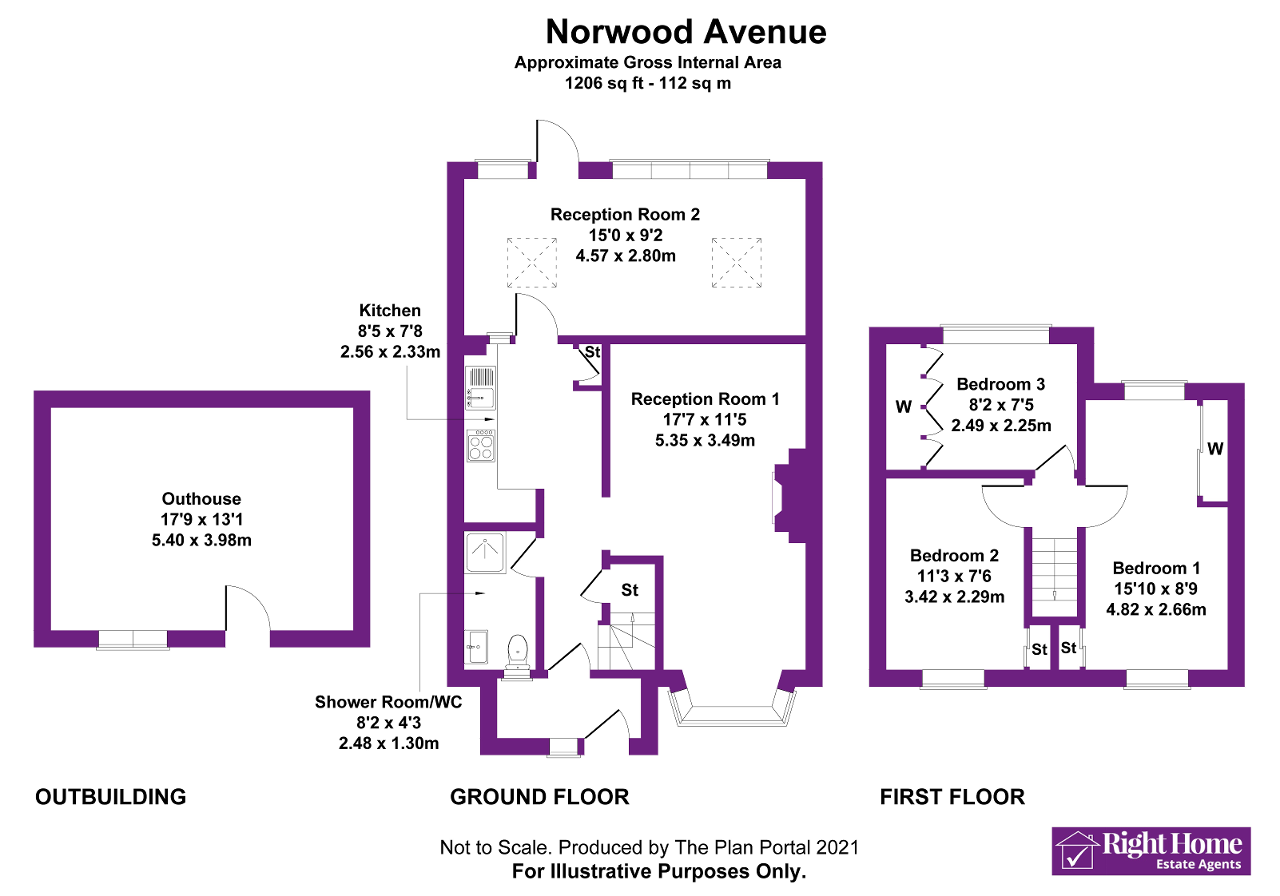 Floorplan of NORWOOD AVENUE, WEMBLEY, MIDDLESEX, HA0 1LY