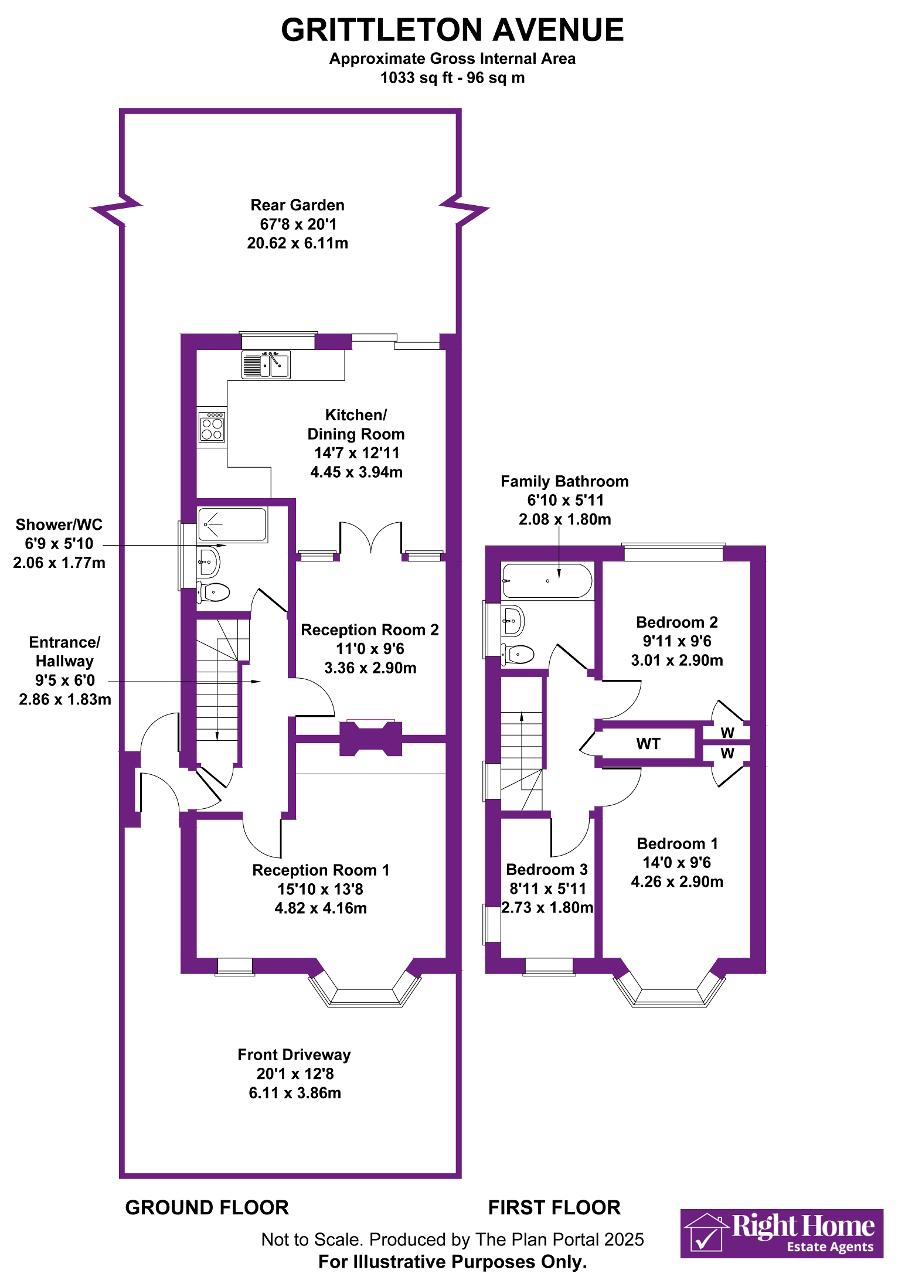 Floorplan of GRITTLETON AVENUE, WEMBLEY, HA9 6NX